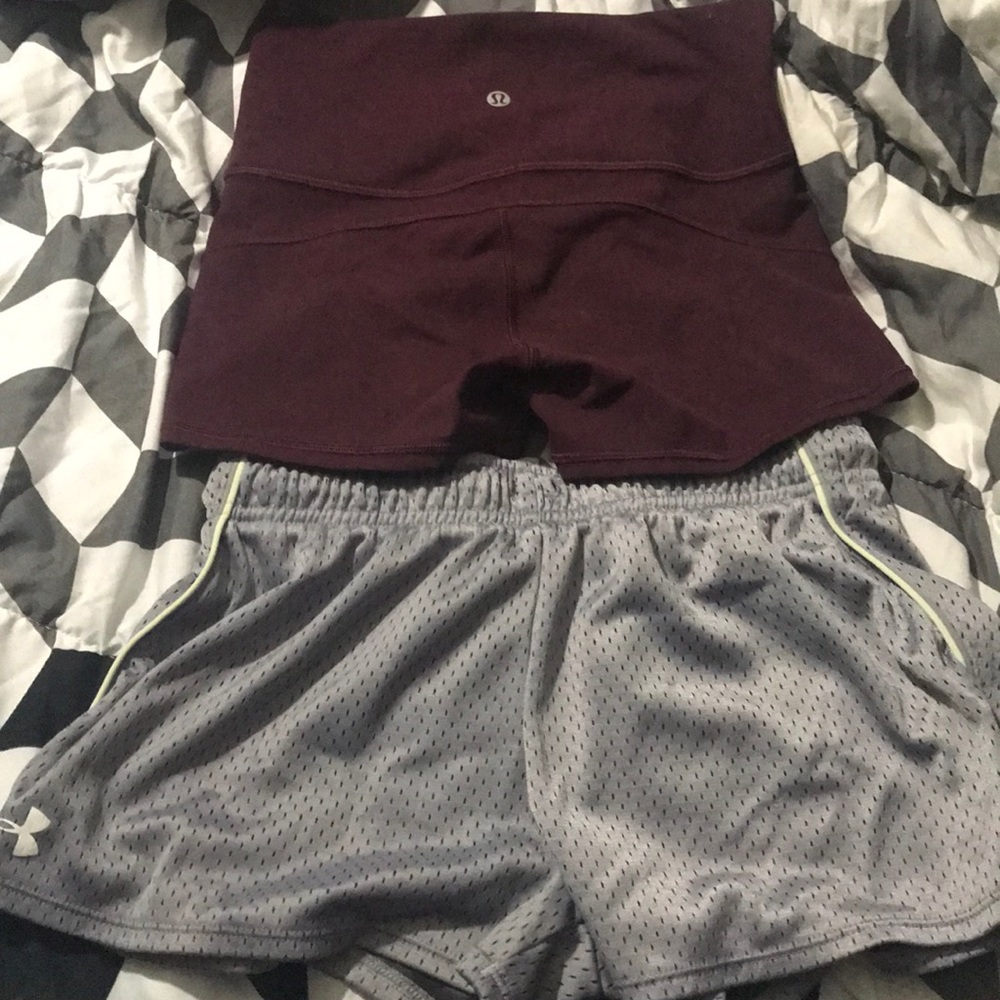Bundle of shorts. Lulu lemon and Underarmour